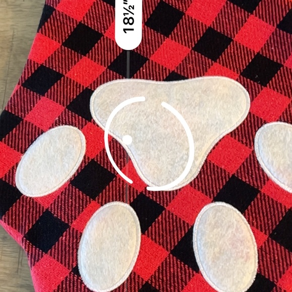 Christmas Stocking dog paw - Picture 2 of 2